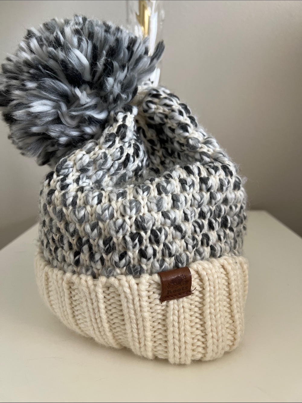 Roots  Pom Pom Knit Beanie